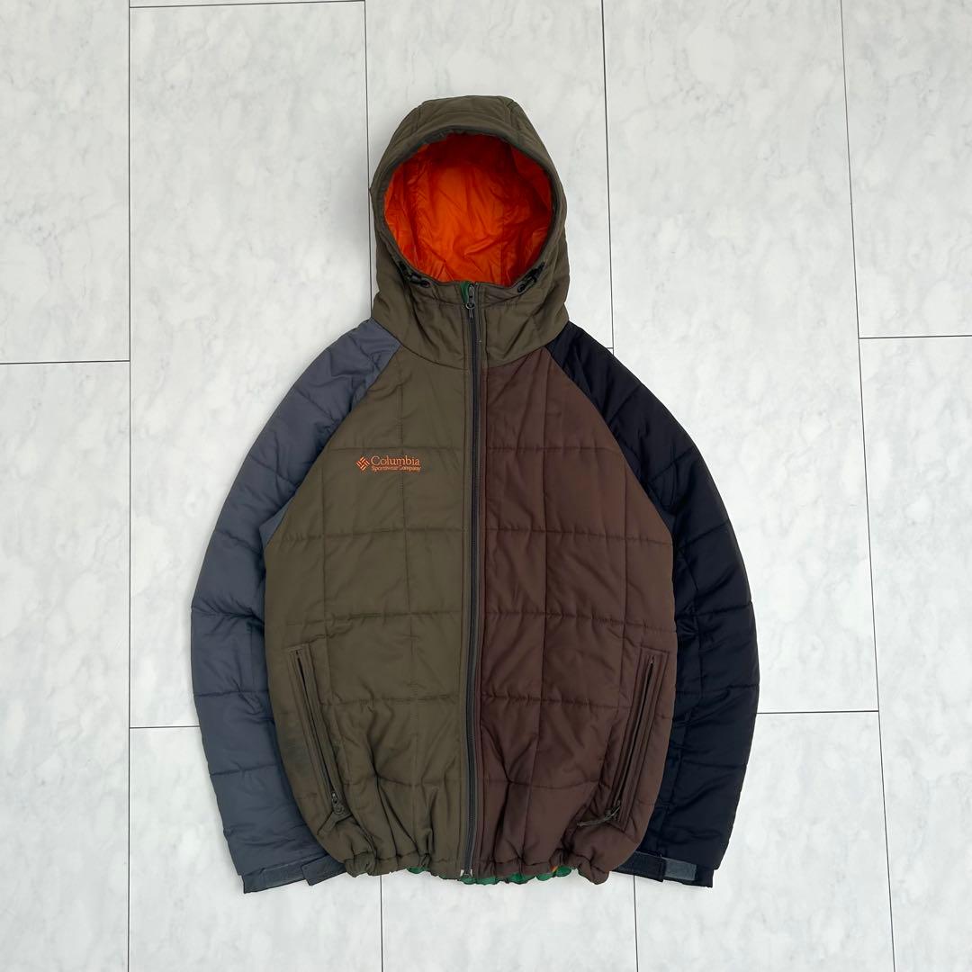 Columbia hooded puffer jacket マルチカラー　00s