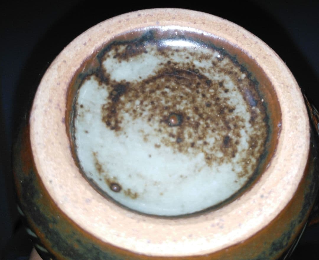 NO573　島岡達三(人間国宝)　象篏赤絵ジャグ　箱あり