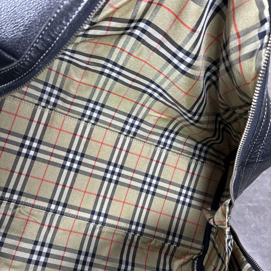 Burberry golf バーバリー ボストンバッグ ノバチェック 黒ブラック