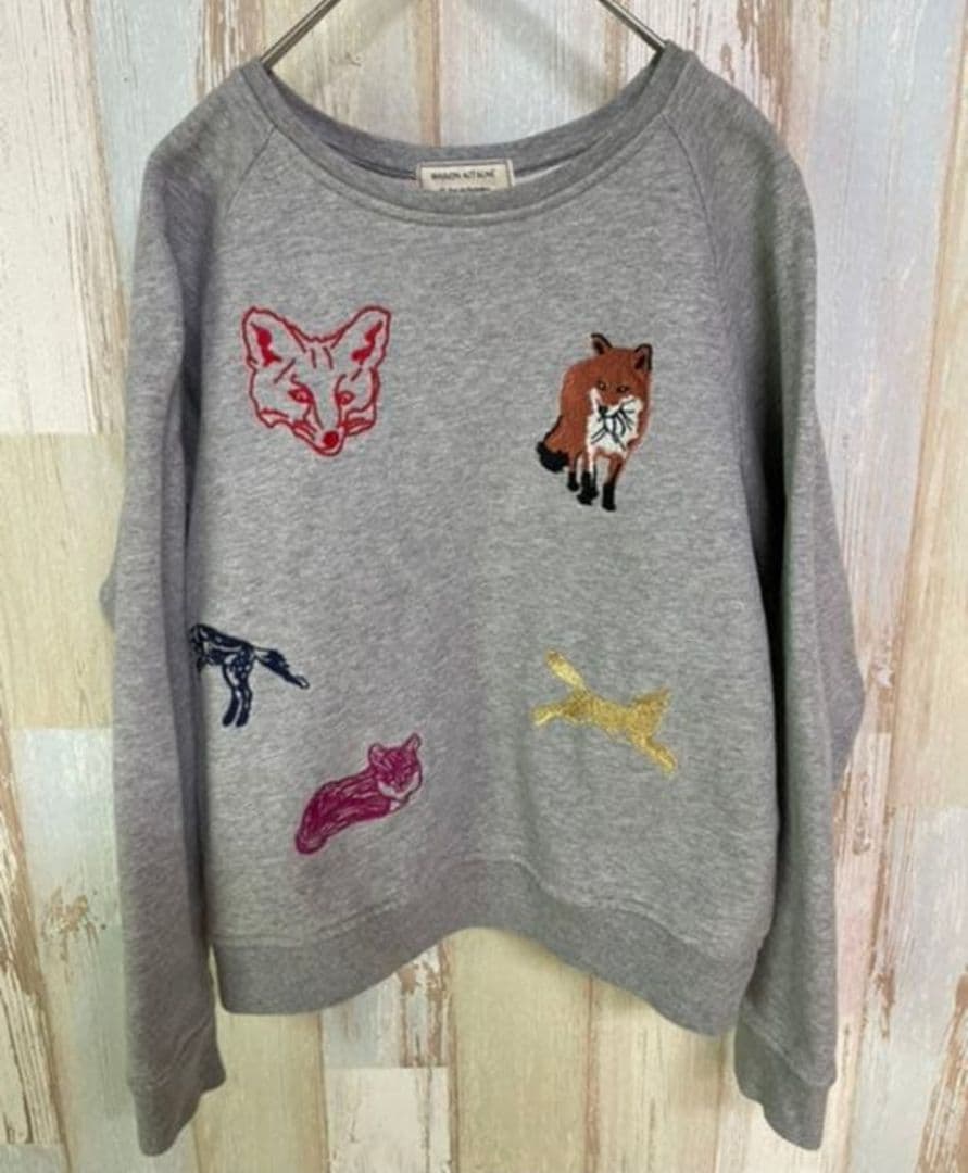 ★週末限定価格★MAISON KITSUNE 刺繍 スウェット キツネ柄
