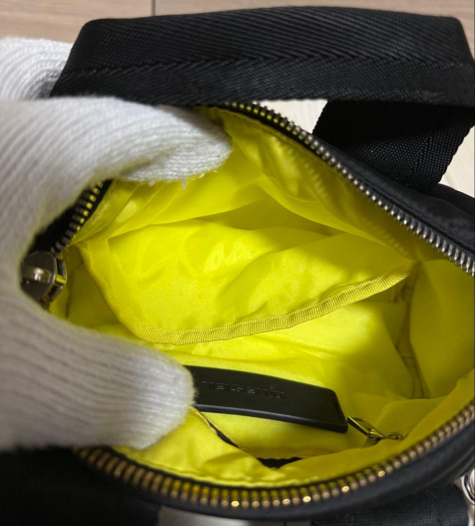 【美品】DIESEL ディーゼル 3way ミニドラムバッグ ナイロン ブラック