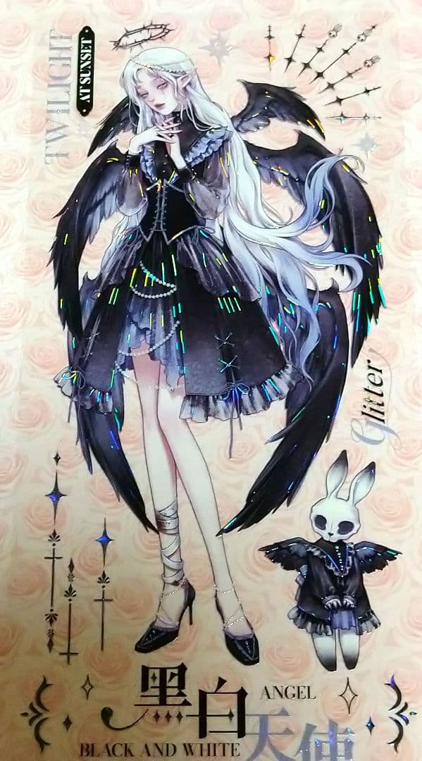 残量確認✩再販J959＃坠落天使(贝壳光)shine切り売り海外人物マステ女の子