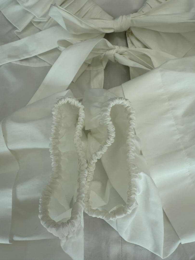 Drawer 24SS フリルリボンブラウス ホワイト 36サイズ