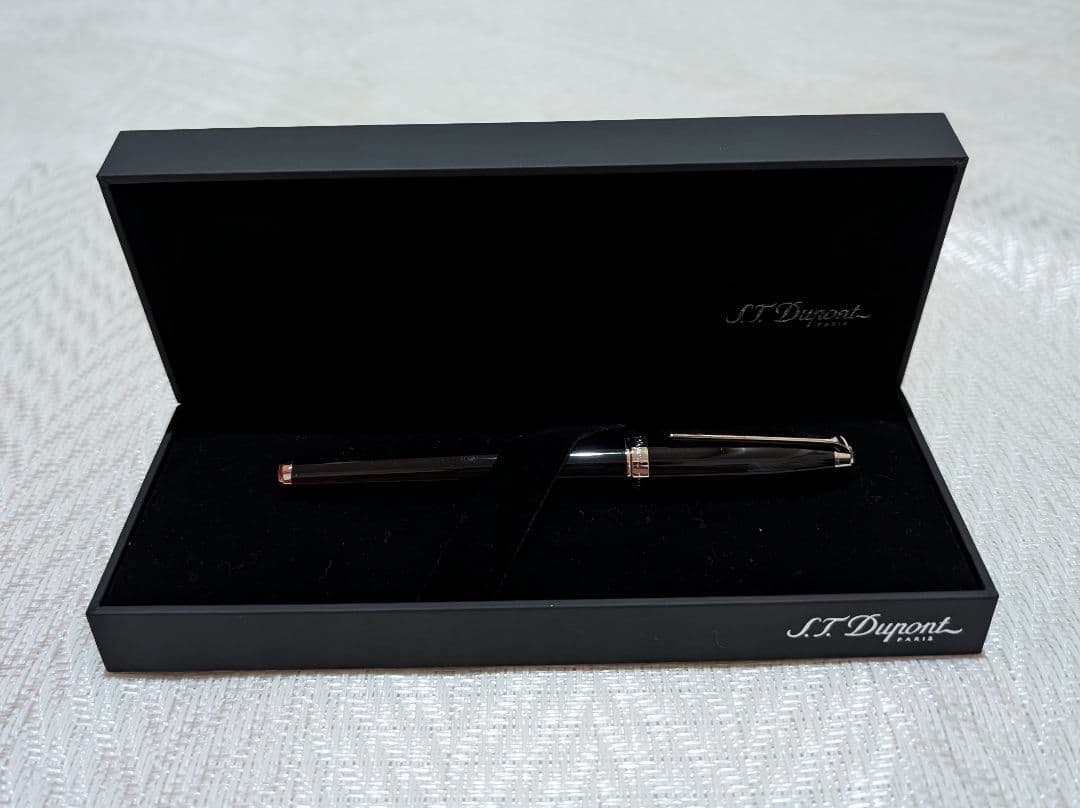 ★美品【未使用】デュポン 14K 585 F カートリッジ式 万年筆 インク有
