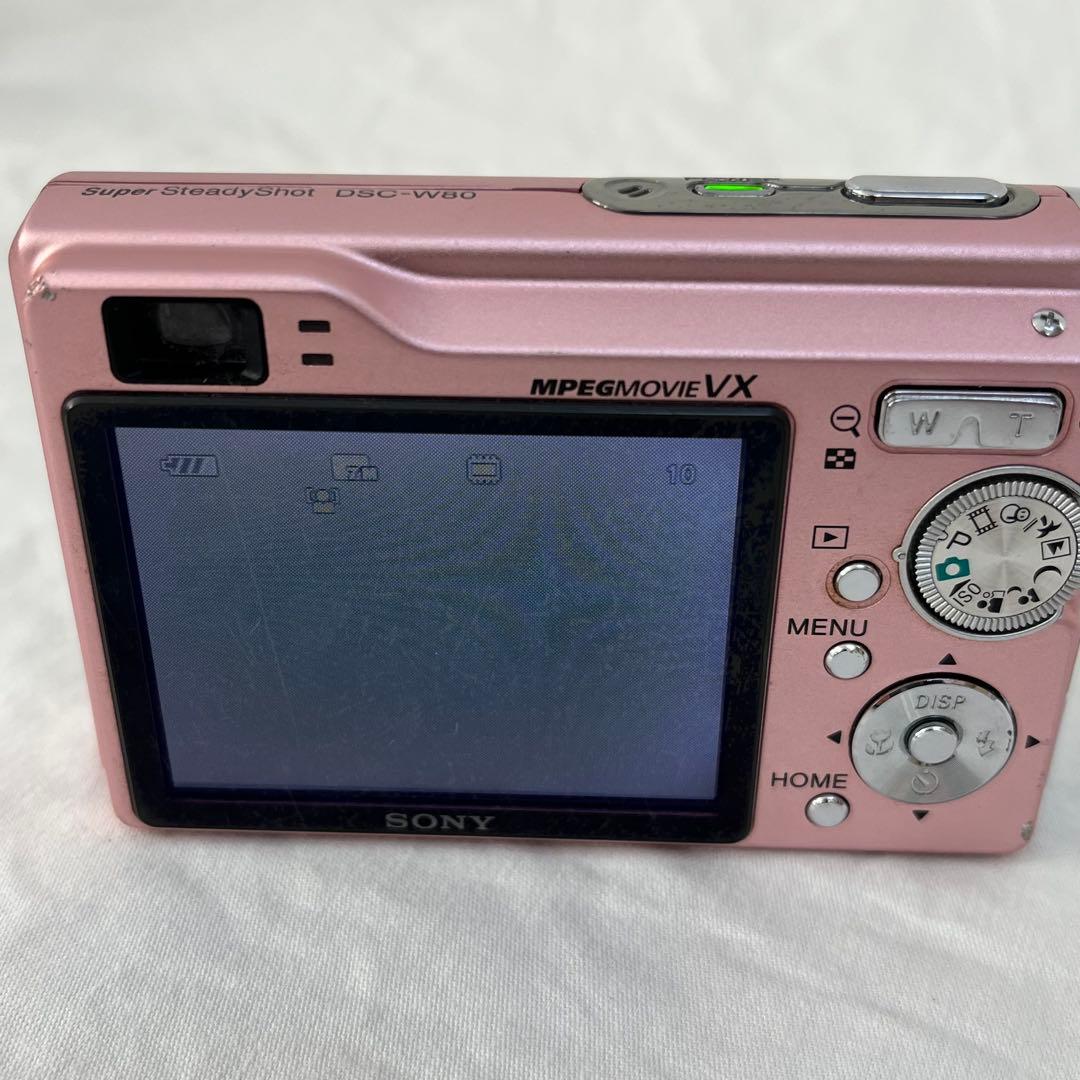 0106A5 SONY Cyber-shot DSC-W80ピンク作動確認済