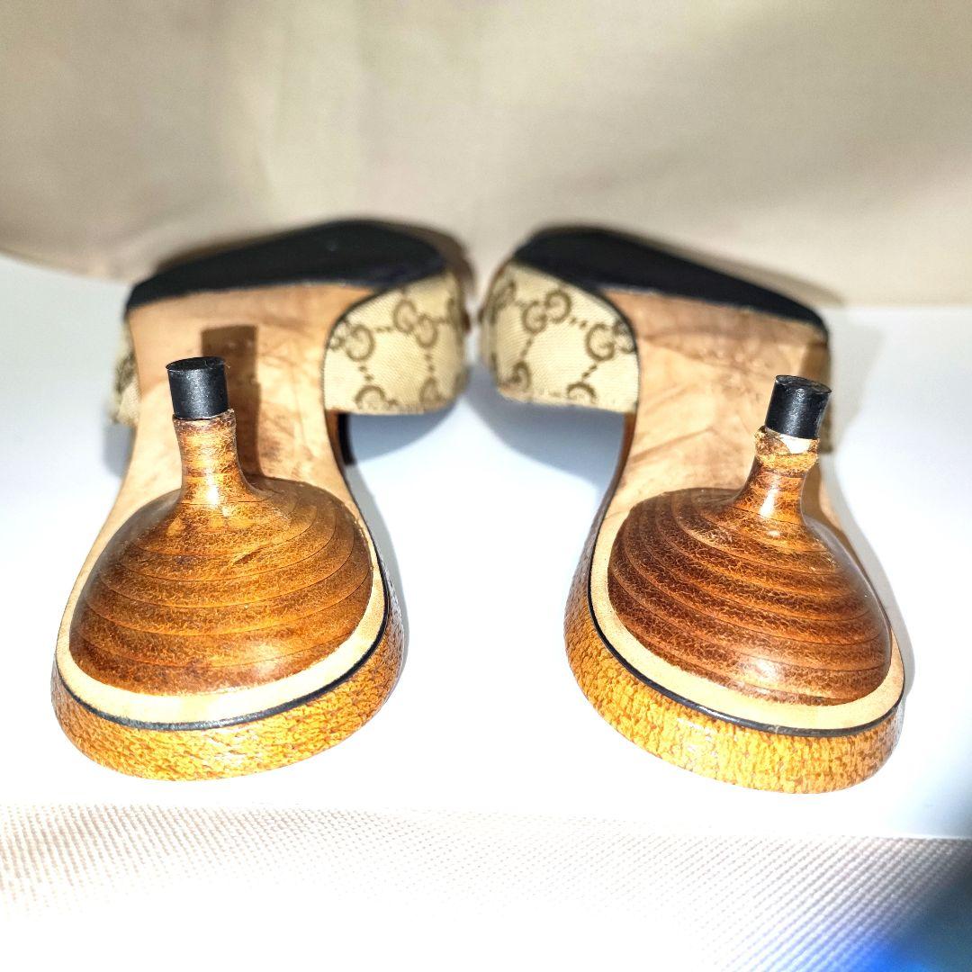 グッチ Gucci ミュール 37 1/2 24~24.5 GGキャンバス柄