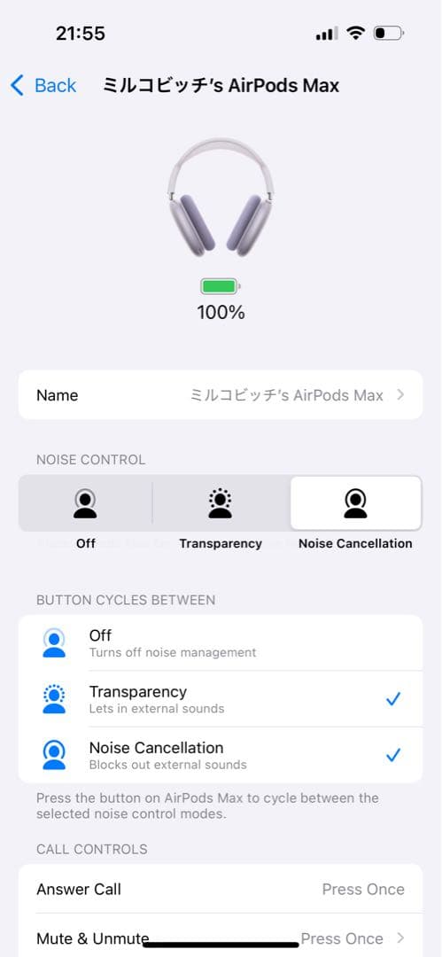 AirPods本体 シルバー オーバーイヤータイプ