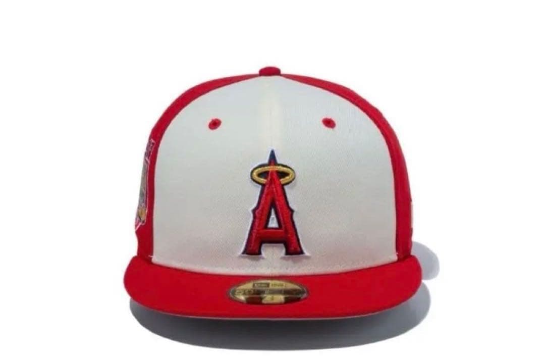 エンジェルス 59FIFTY キャップ 7 5/8 赤/クリーム