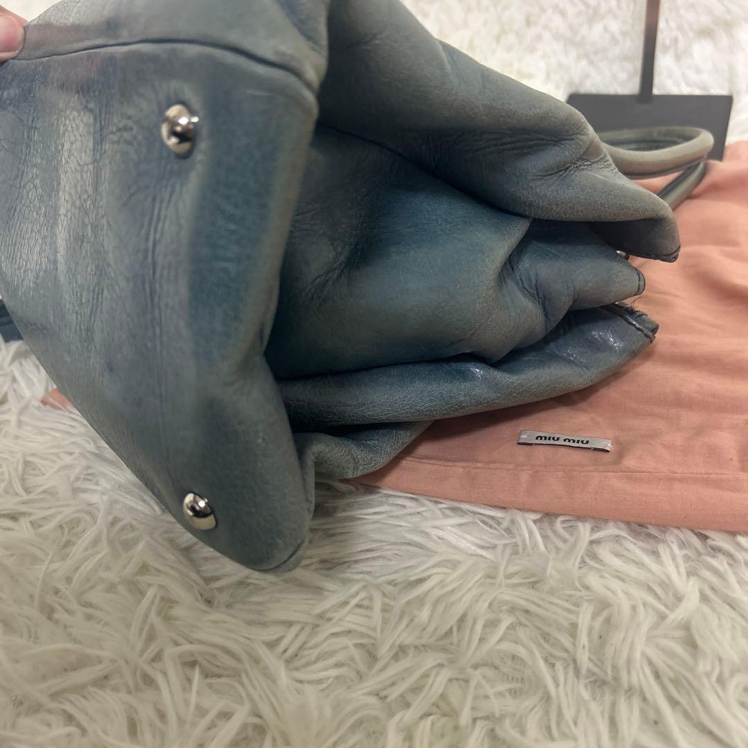 【希少カラー‼️】miumiu ハンドバッグ レザー　2way ショルダー