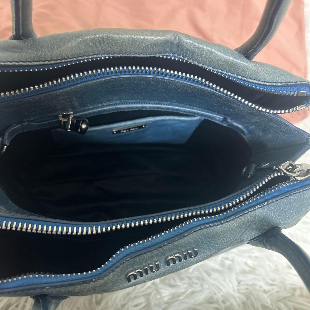 【希少カラー‼️】miumiu ハンドバッグ レザー　2way ショルダー