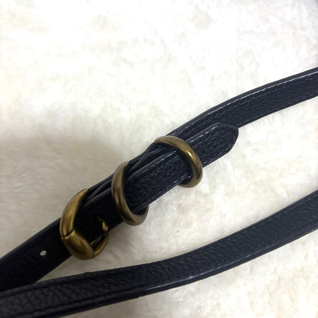 【美品】ローレンラルフローレン ショルダーバッグ ブラック レザー カメラバッグ