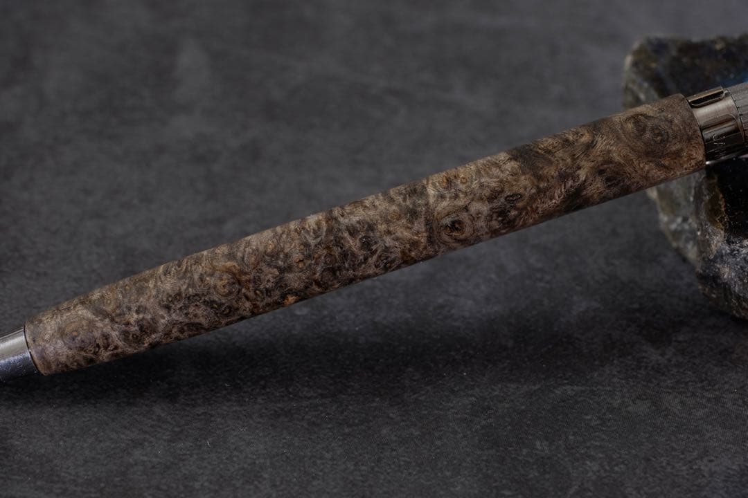 PG5木軸カスタム0217　高村杢工房 製図用シャープペンシル　花梨瘤　至高の黒