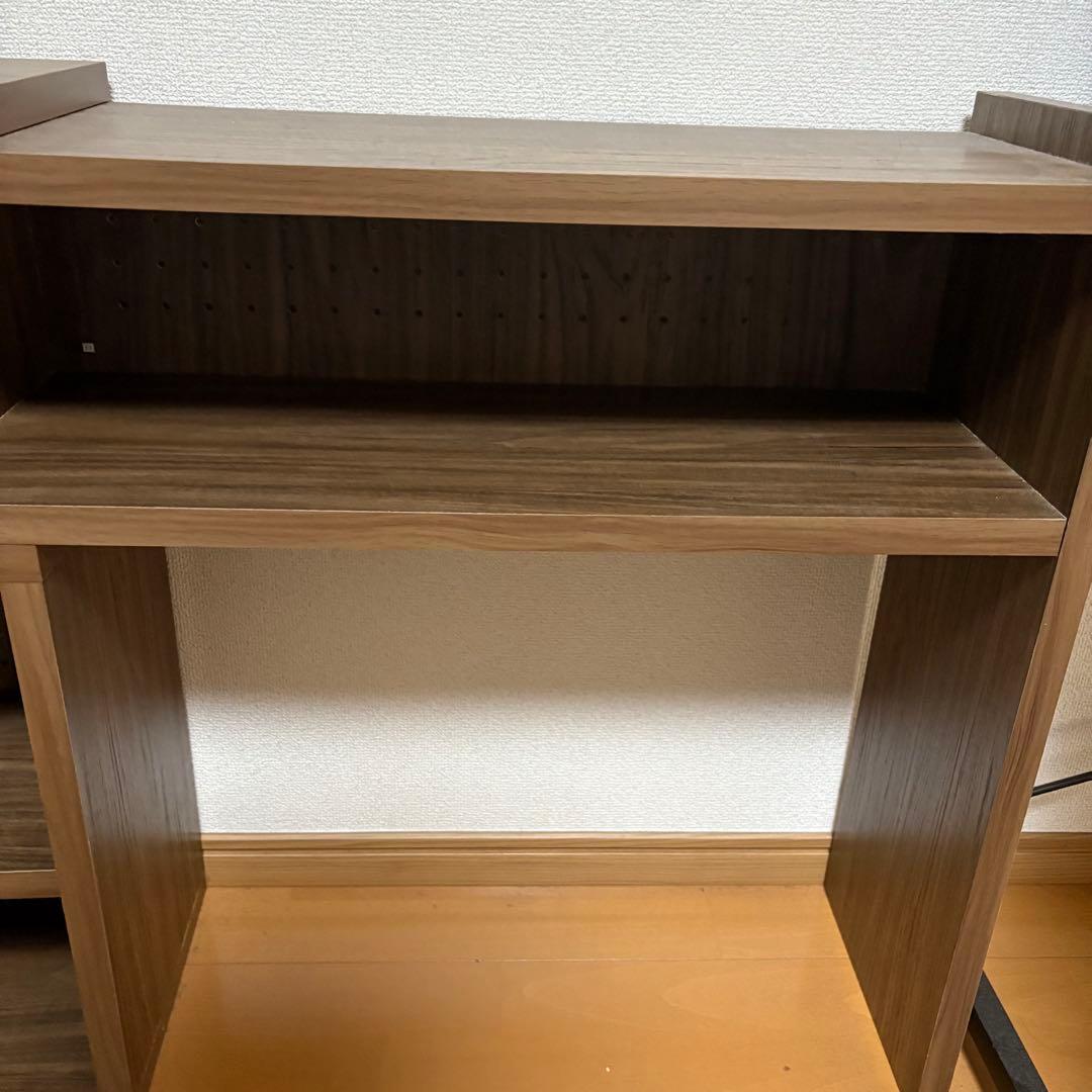 ニトリ　伸縮回転オープンラック　ブラウン