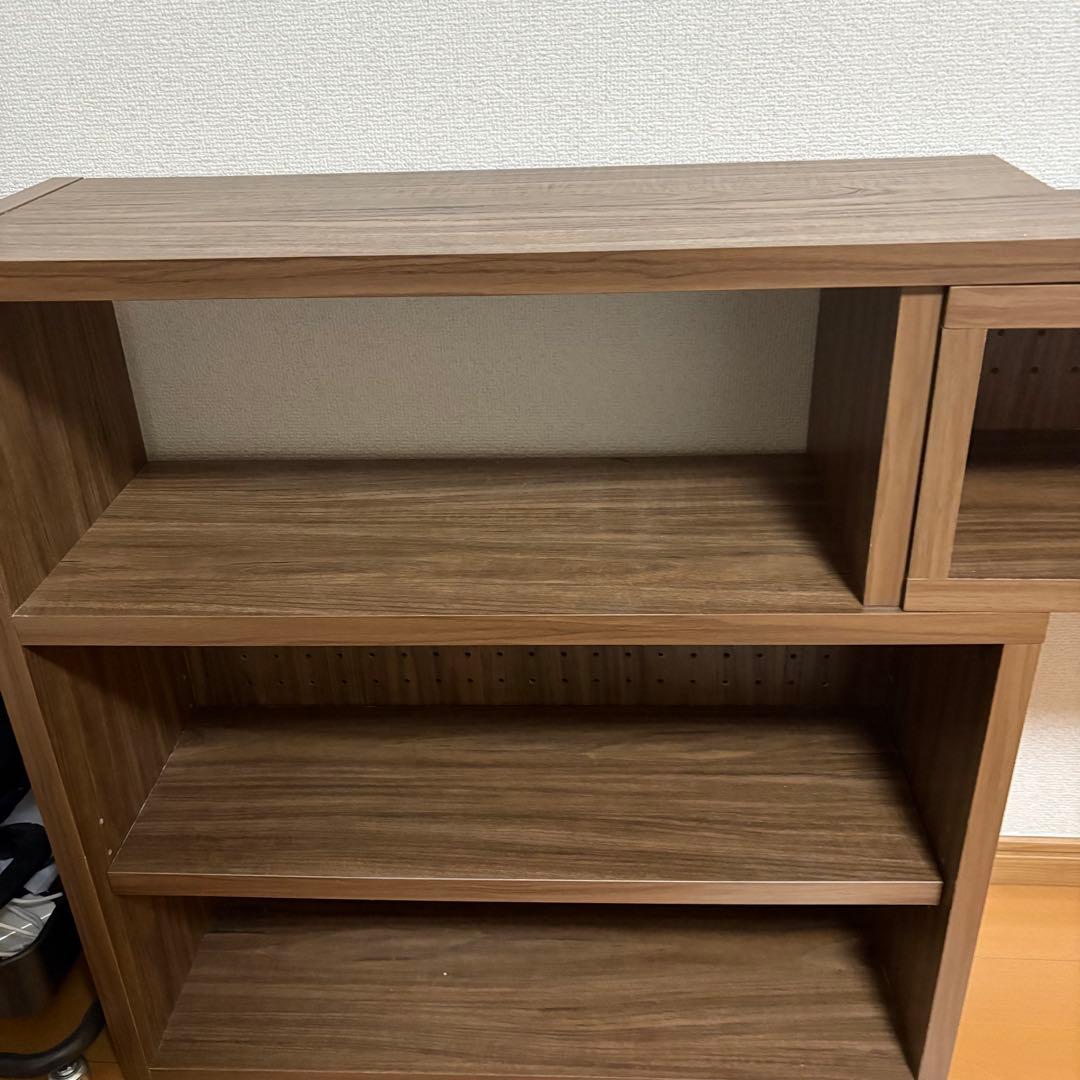 ニトリ　伸縮回転オープンラック　ブラウン