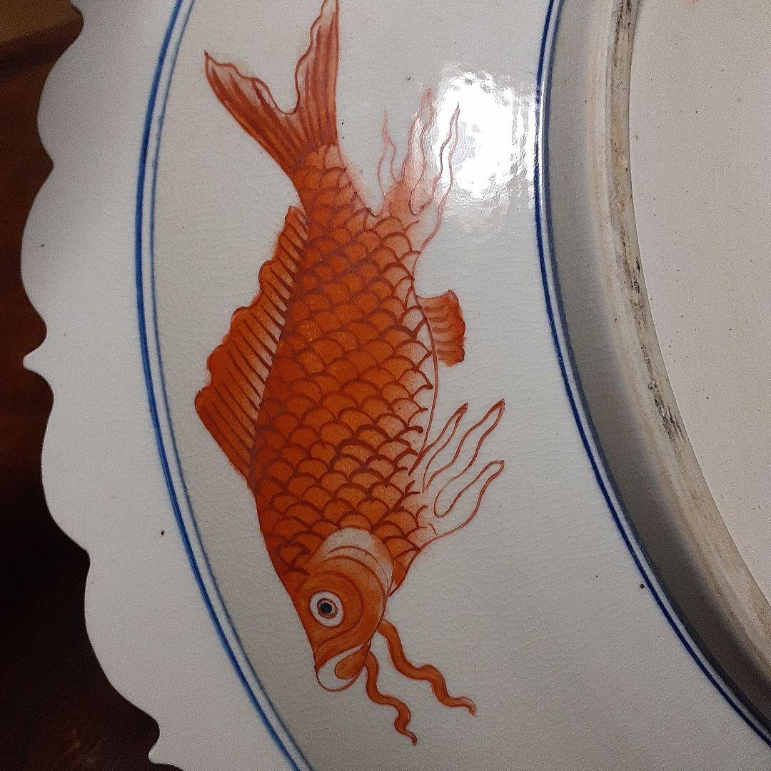 中国大明嘉靖年製魚藻文大皿