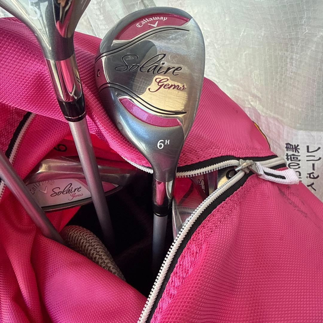キャロウェイソレイル ジェムズ8本.Dr.5w.アイアン.パターキャディバッグ