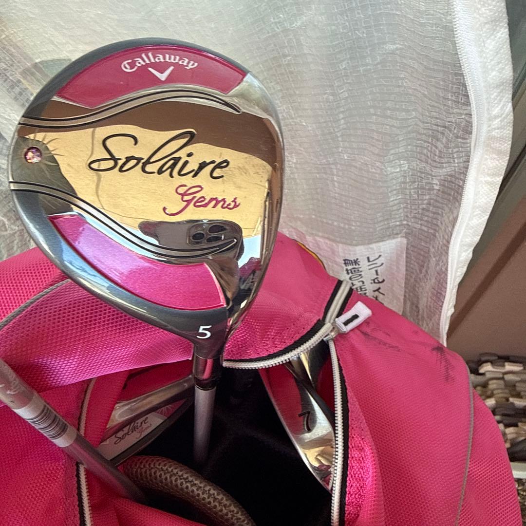 キャロウェイソレイル ジェムズ8本.Dr.5w.アイアン.パターキャディバッグ