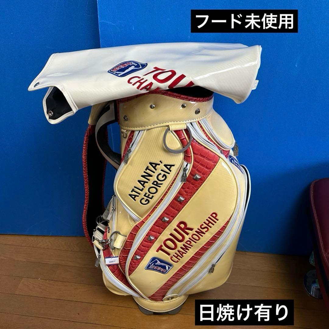 激レア モデル プロ PGATOUR 赤クロコ キャディバッグ 3点式