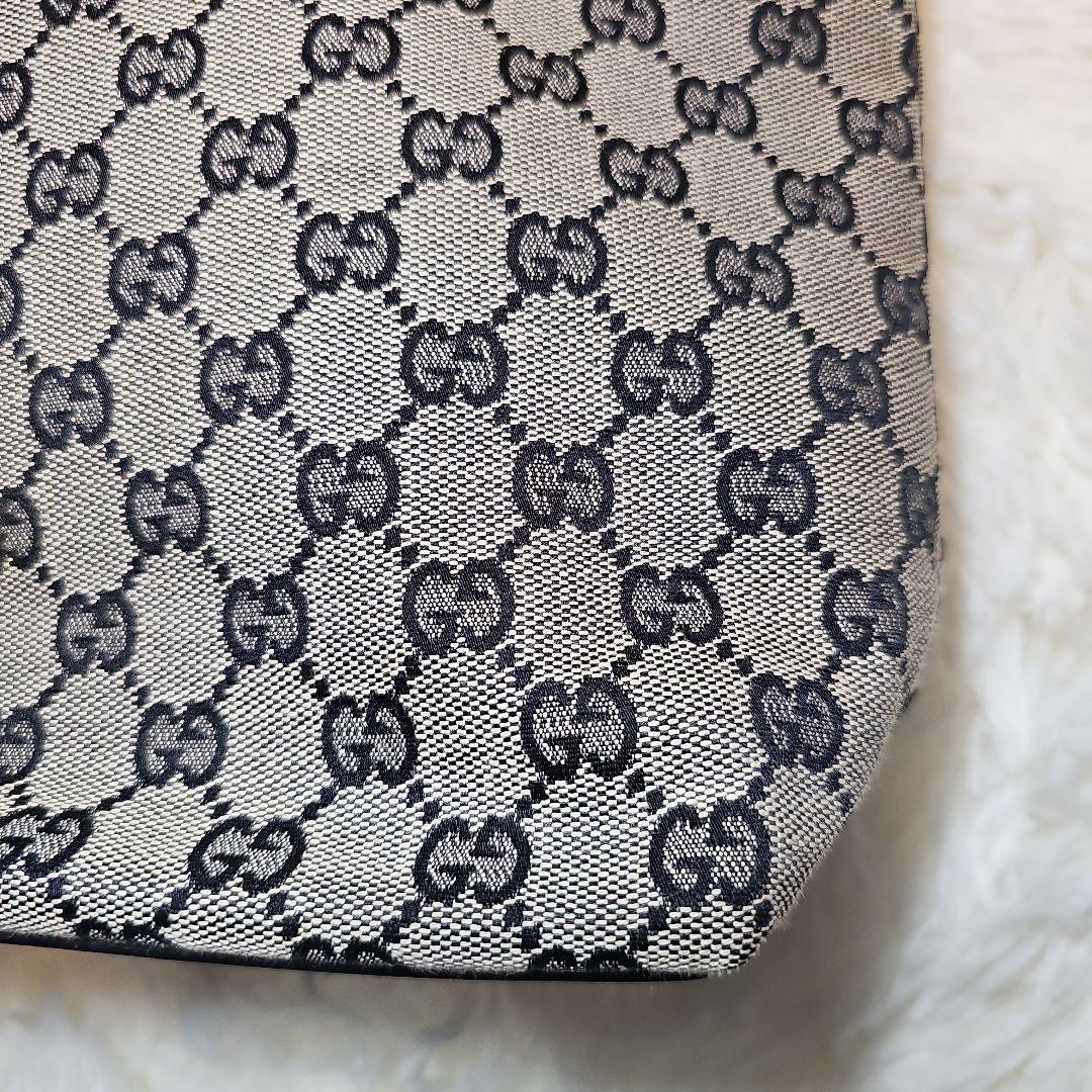 グッチトートバッグ GGキャンバス 002 1099 キャンバスブラックゴールド