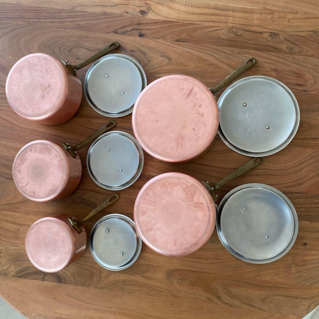 銅の片手鍋セット