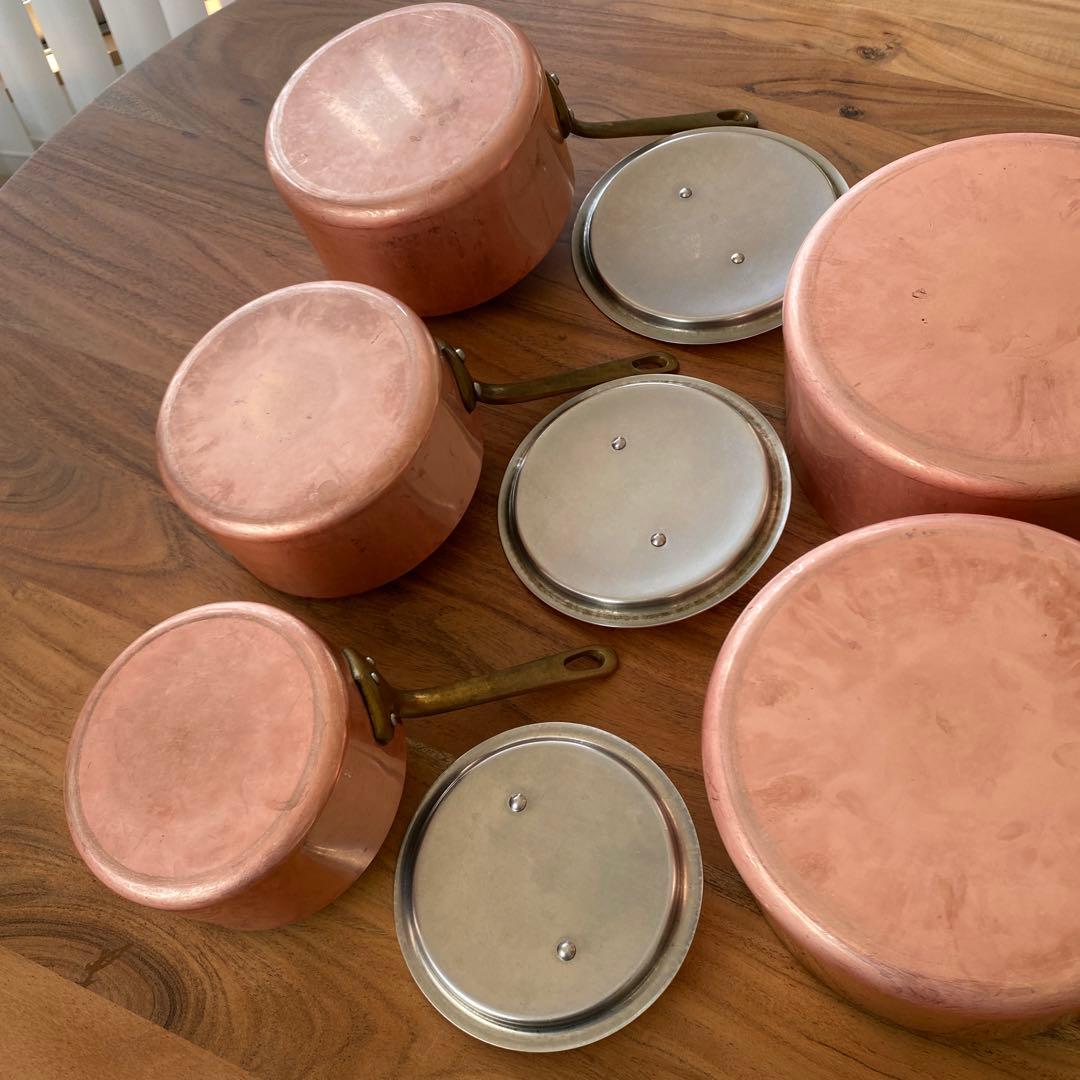 銅の片手鍋セット