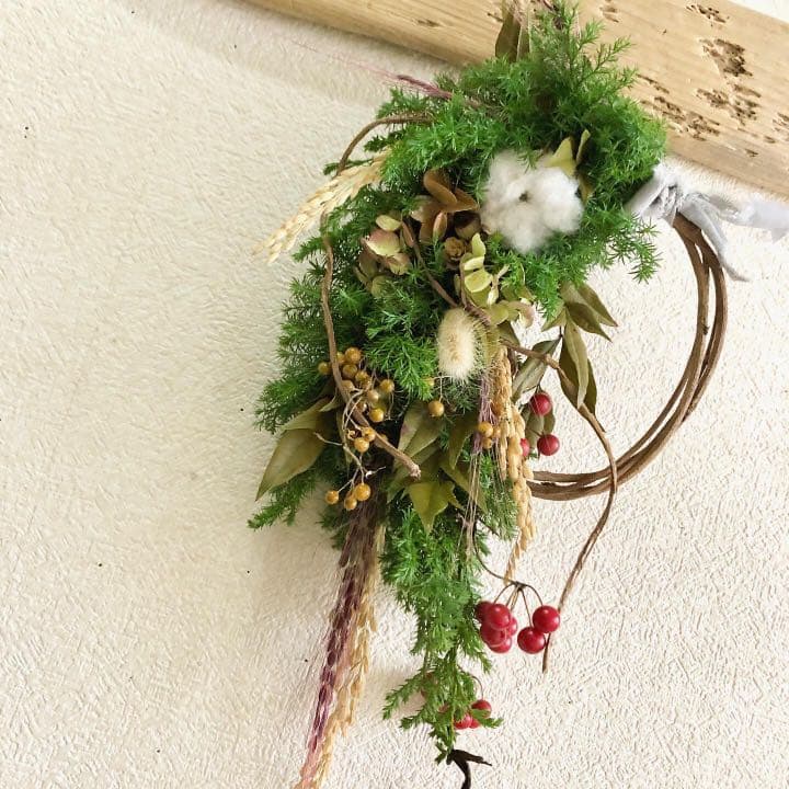 クリスマスお正月節分冬リース