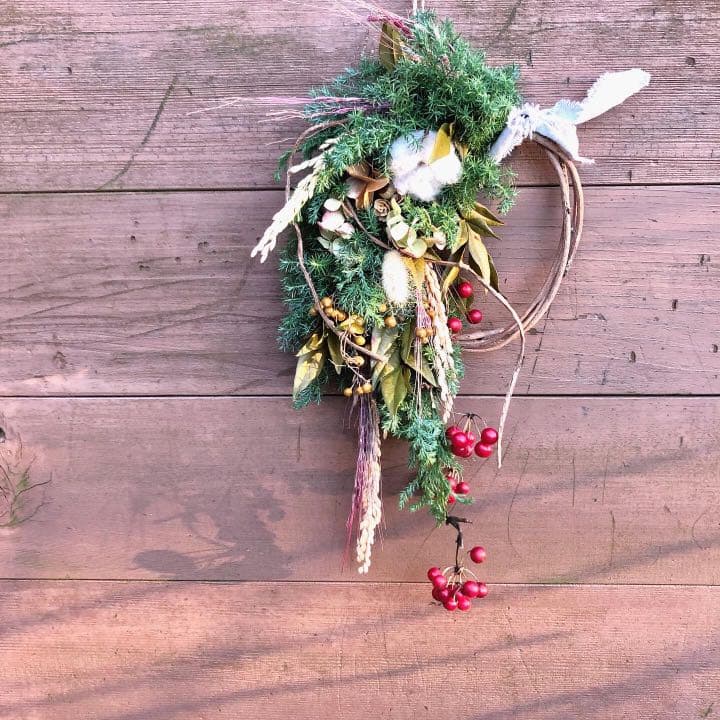 クリスマスお正月節分冬リース