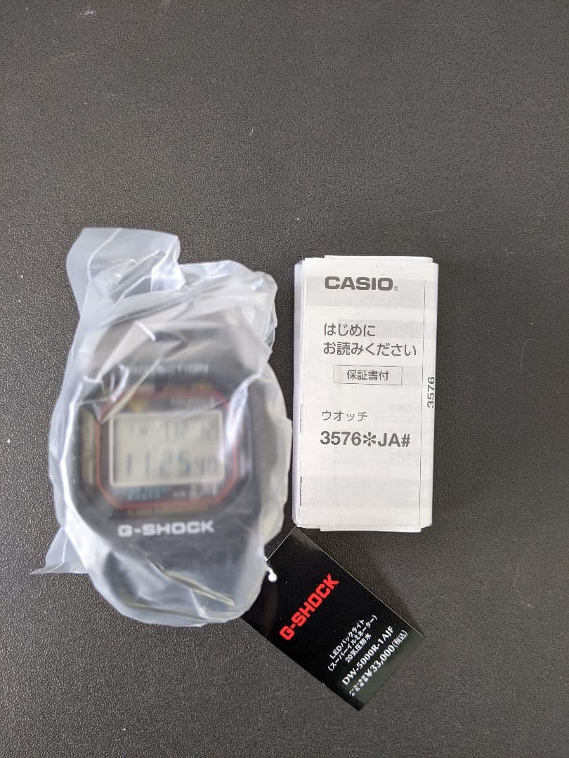 【新品】　DW-5000R-1AJF　G-SHOCK　初代Gショック 復刻モデル