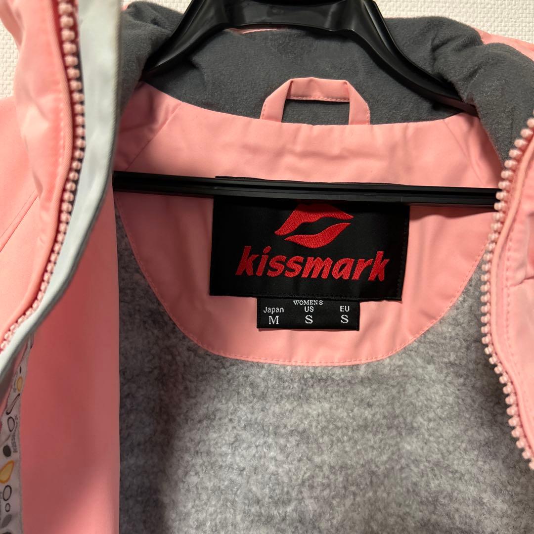 kissmark スノボウェア レディース M 上下セット ピンク× グレー