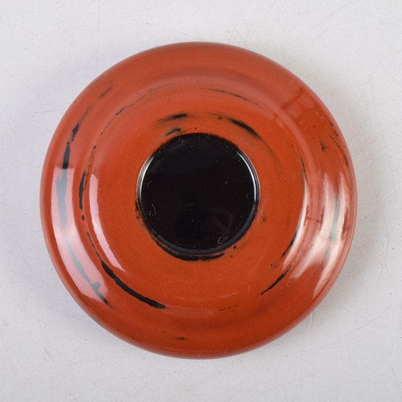 茶道具　根来塗　時代根来　香合　大徳寺大綱和尚極め書　V　R9259