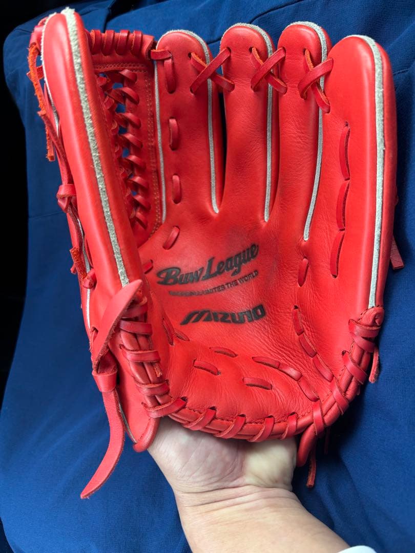 Mizuno Buw League 軟式グローブ 赤　レッド