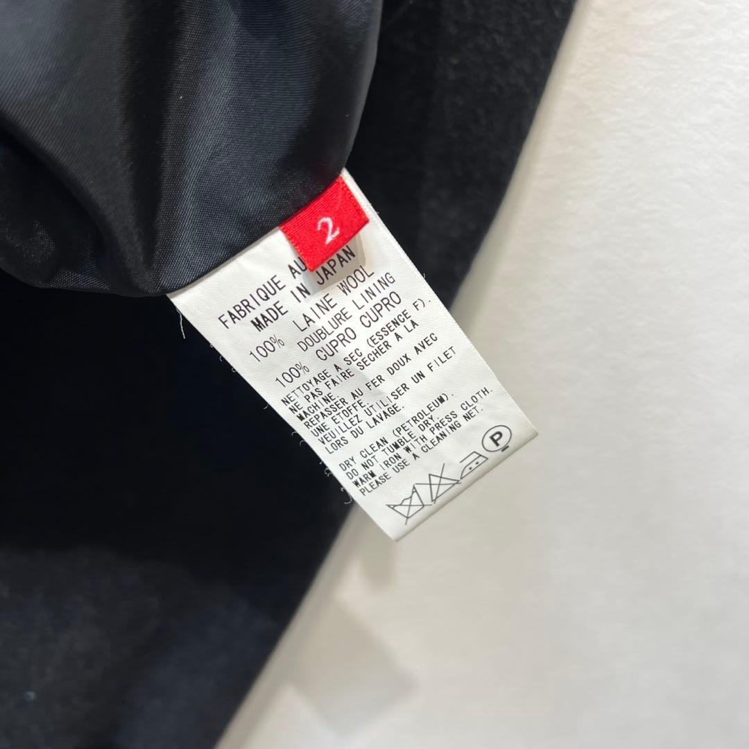 希少 美品 ワイズ レッドレーベル ウール チェック デザイン ピーコート 2