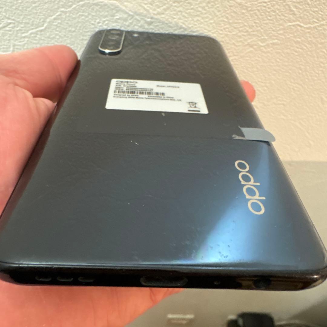 OPPO Reno3 A ブラック　箱付、保護ガラス1枚付　イヤホン、コードなし
