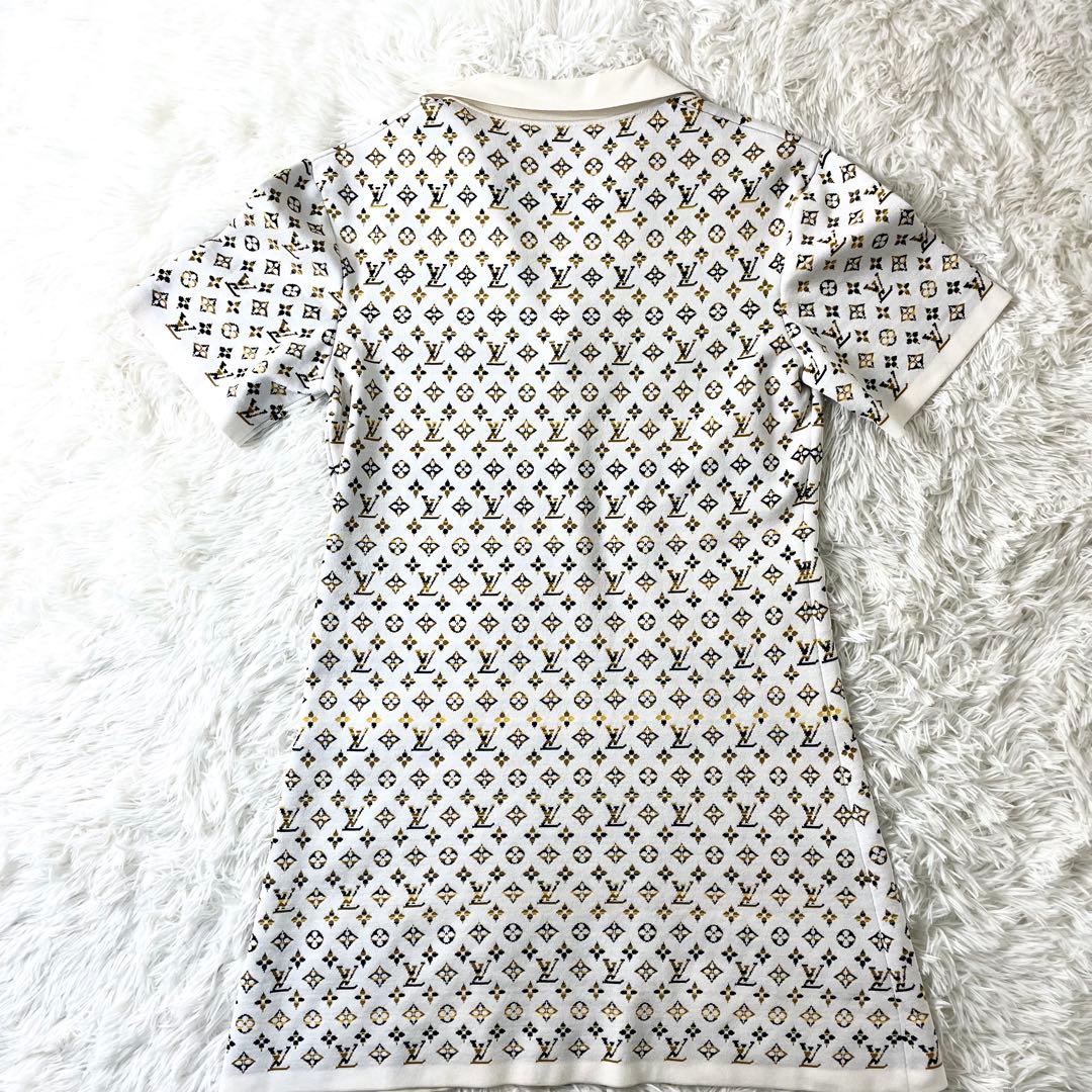 ルイヴィトン パイソンエフェクトモノグラムジャカード ポロドレス ワンピース