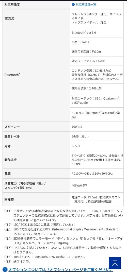 Epson EH-TW7100 プロジェクター