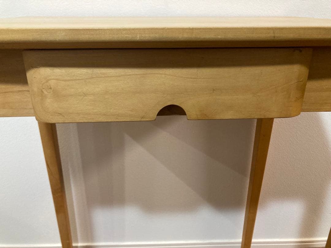 ナチュラルウッドテーブル 引き出し付き