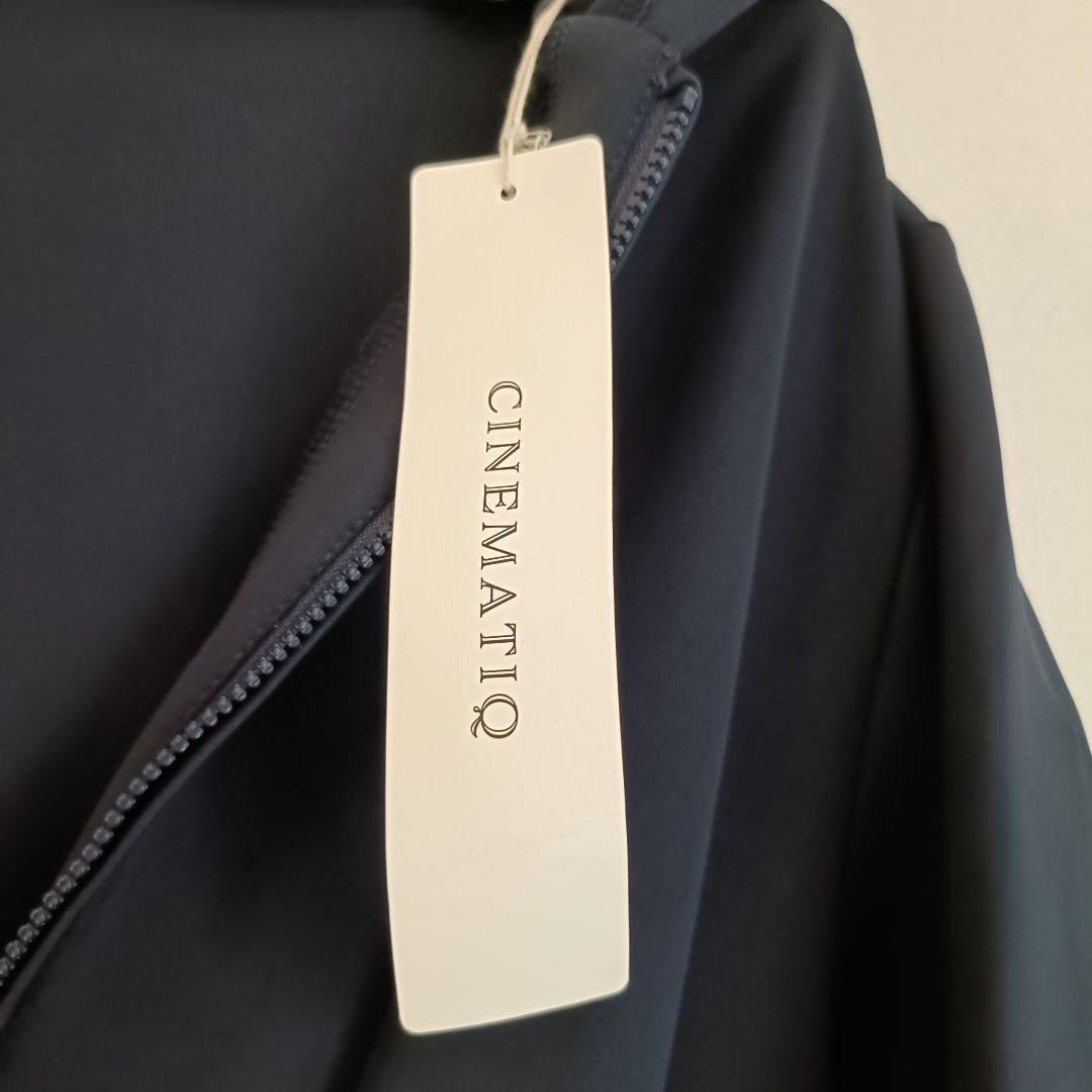 CINEMATIQ　ダブルポケットパーカーワンピ　ネイビー　フリーショート