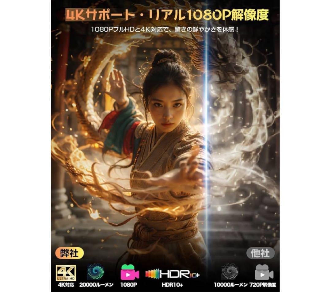 新品！プロジェクター 2025年モデル小型 4K対応最新Android TV搭載