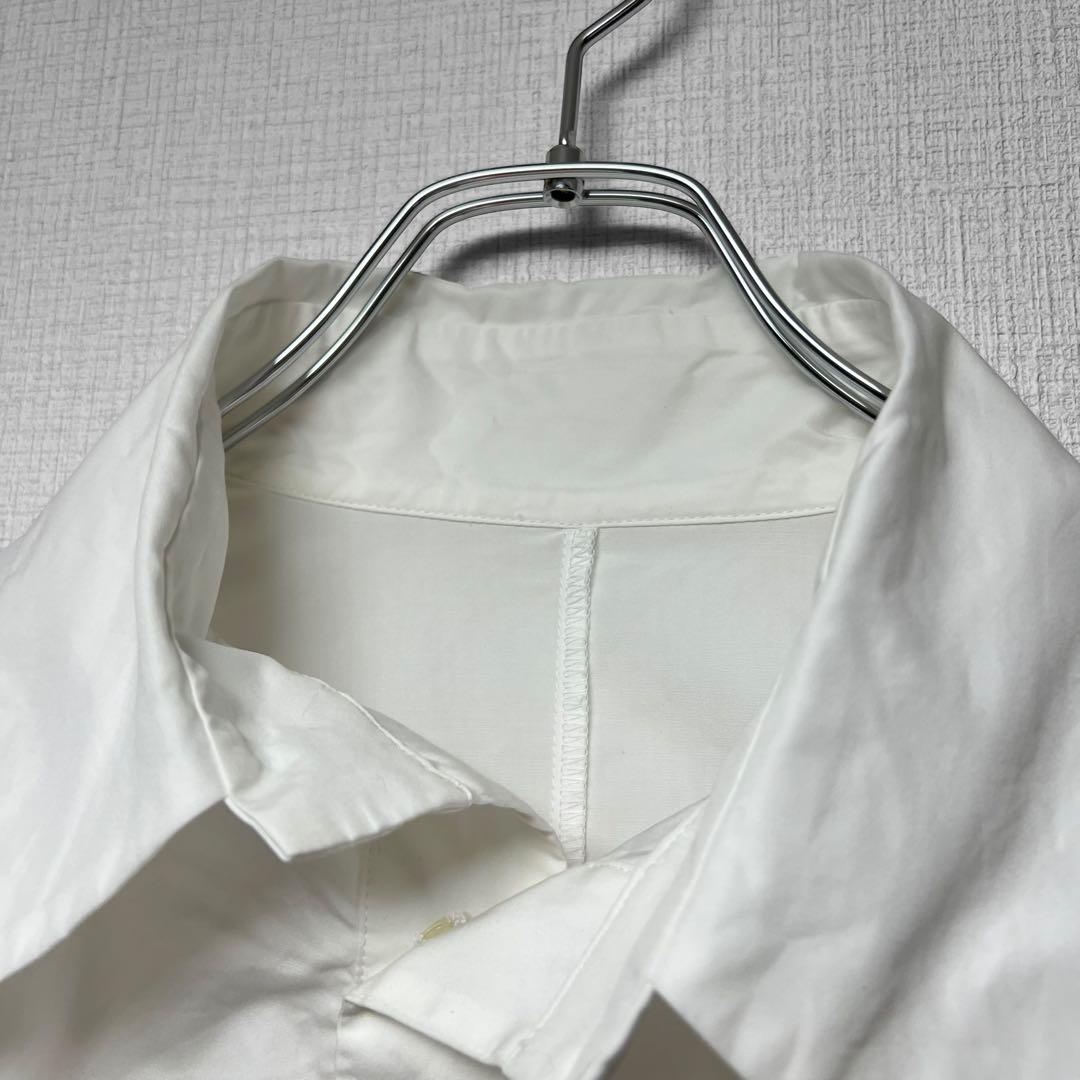 ヨウジヤマモトファム 斜めボタン 変形デザインシャツ スナップボタン 比翼仕立て