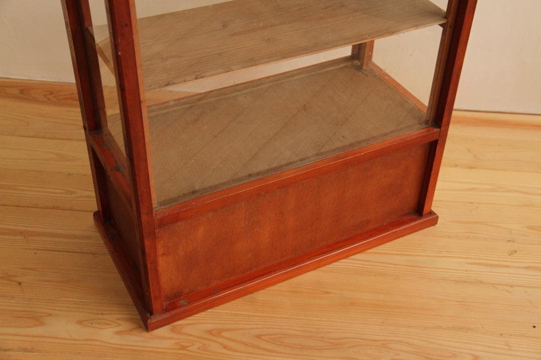 ガラス棚　デイズプレイ棚　店舗什器　棚　木製アンティーク　高さ約90㎝