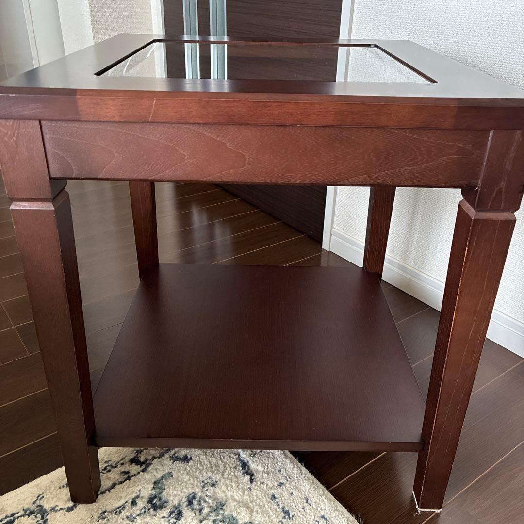 マルニ木工　maruni　ネストテーブル　ガラスサイドテーブル