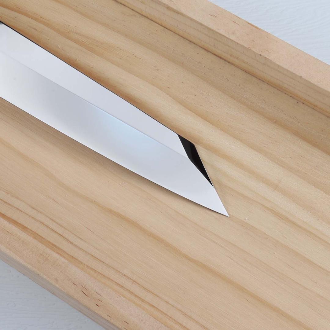 梵静刃物 切付包丁刺身包丁 尺寸 ウルトラ鏡面仕上げ スネークウッド白水牛八角柄