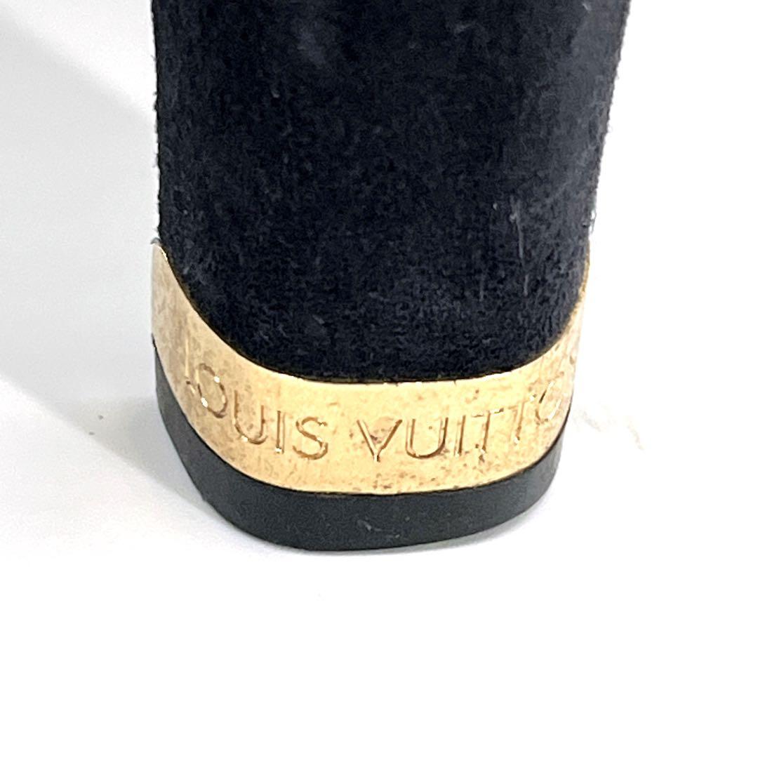 ルイヴィトン　ロングブーツ　フェアリーライン　ブラック　スウェード　38 1/2