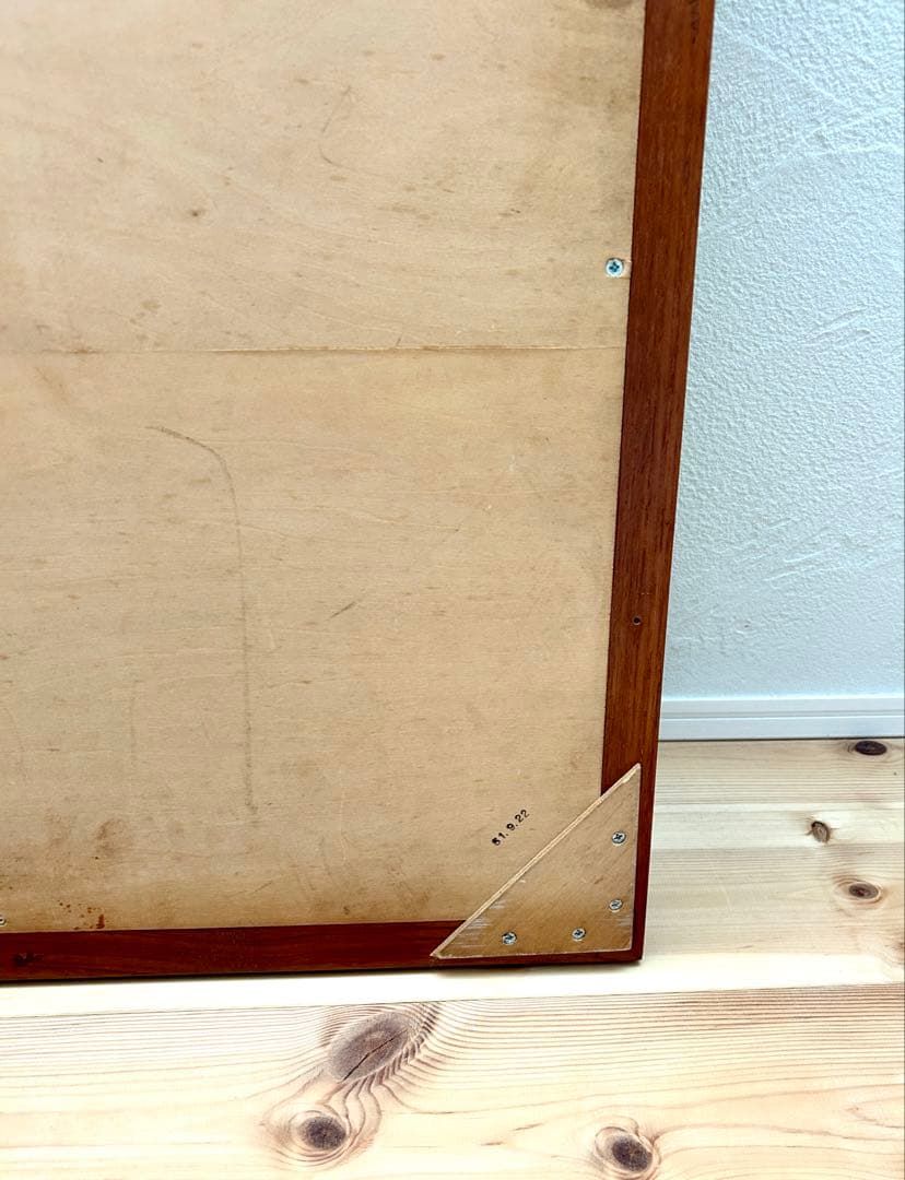 1950年代 ヨーロッパ アンティーク 姿見 木製 スタンドミラー 長方形