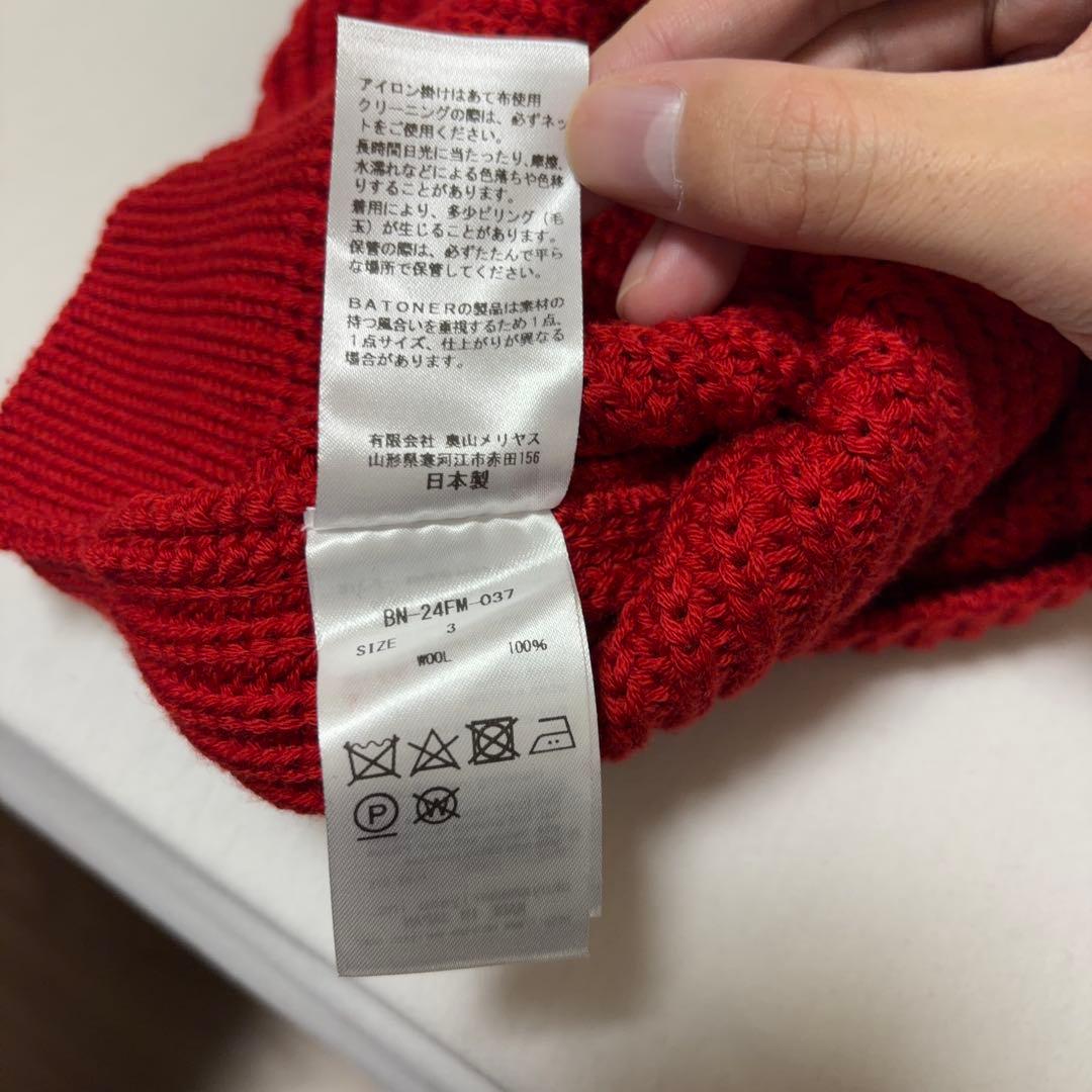 トップス BATONER SIGNATURE CREW NECK / RED