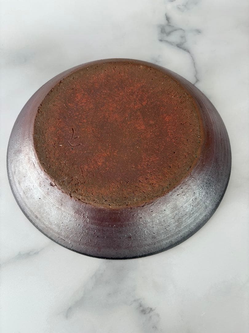 備前焼 大皿 松嶋 弘作 （直径32㎝弱） 新品未使用品