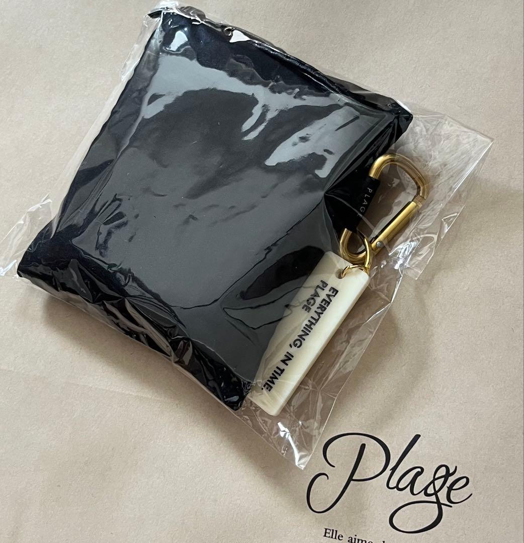Plage プラージュ　ノベルティ　エコバッグ　チャーム ブラック　黒