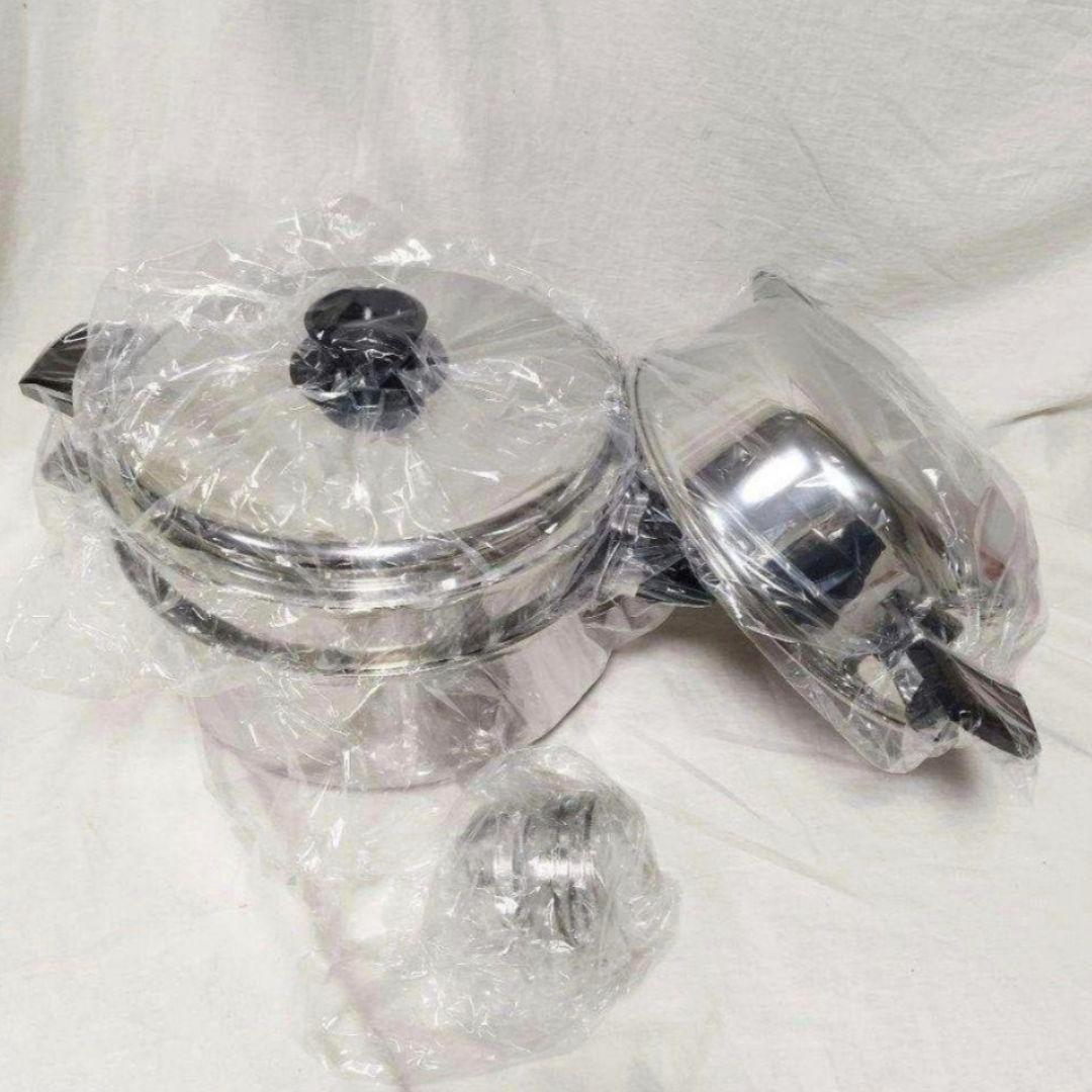 専用ロイヤルクイーン 新品 6QT 蓋付き と付属品セット IH対応@