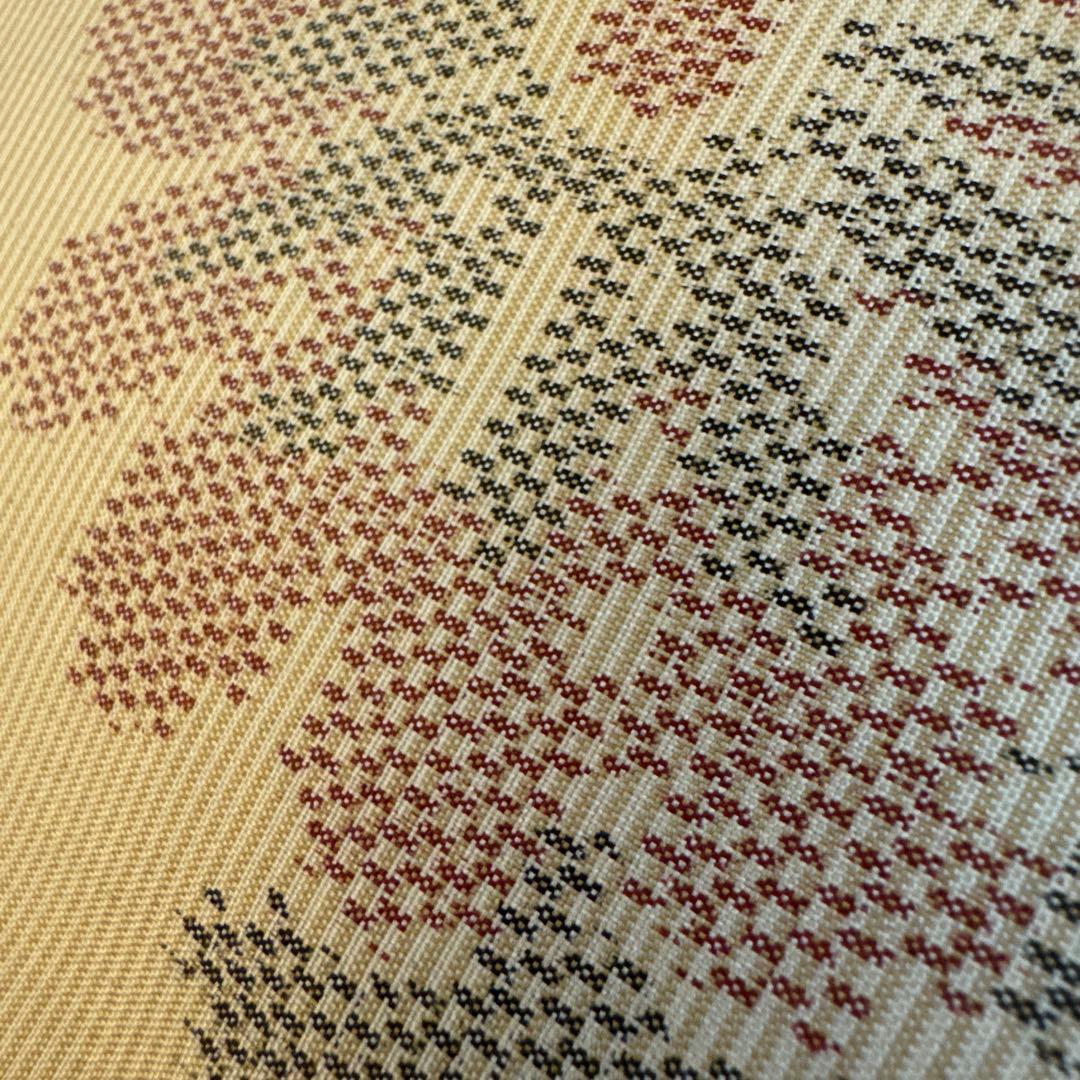 大島紬　白大島　菊尽くし　単　多色　着物　広衿　小紋　きくづくし　花柄　正絹