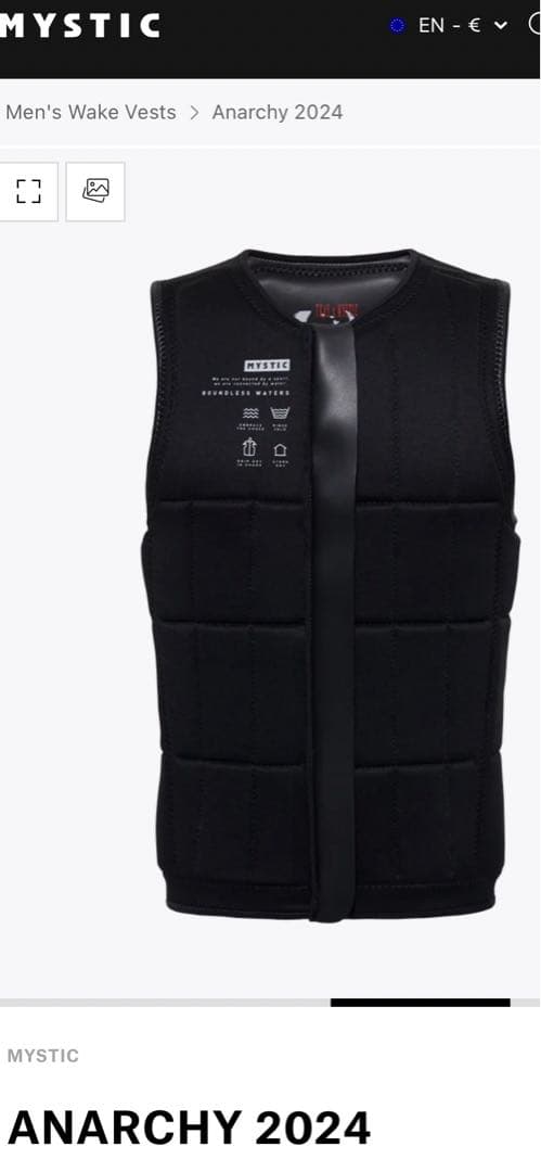 【新品未使用】MYSTIC ブラック ウェットベスト L